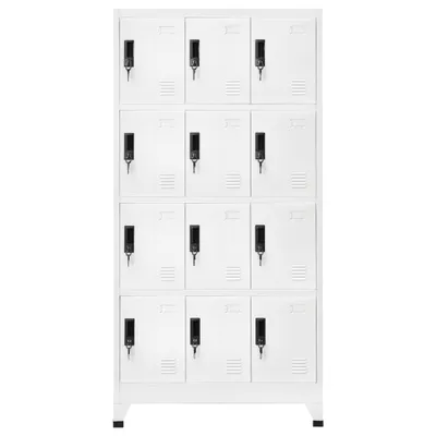 Produktbild von vidaXL Schließfachschrank Weiß 90x45x180 cm Stahl