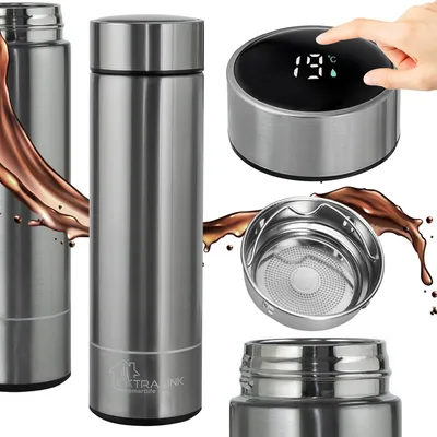 Immagine prodotto di EXTRALINK Smart Travel Mug 500 ml Tazza termica inox display LED argento