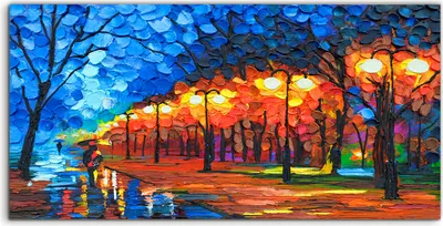 Produktbild von Coloray - Glasbild - 100x50 cm - Wandbild - Glasbilder - Wand Kunst Bild park Licht bunte