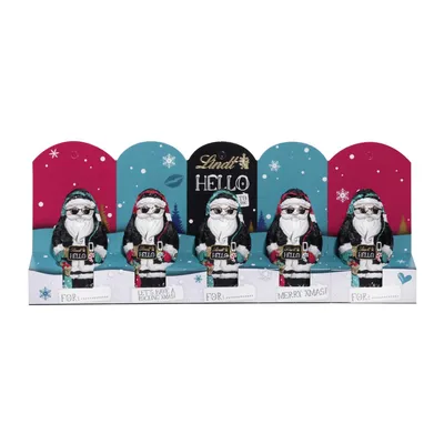 Zdjęcie produktu dla Figurki Hello Xmas Mini Santa wykonane z najlepszej mlecznej czekolady 50 g