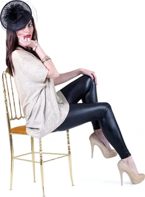 Produktbild von Leggings Lederlook schwarz, Größe:S/M
