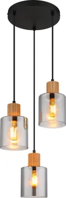 Produktbild von Globo Lighting Hängeleuchte Metall schwarz matt, 3x E27