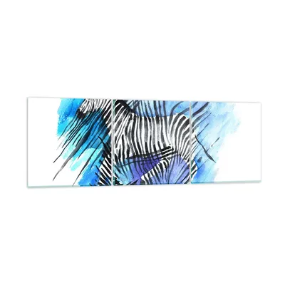 Produktbild von Bilder auf glas - Zebra Streifen Tierwelt Pelz - 150x50cm - Glasbilder - Wandbilder - Kunstdruck - zum Aufhängen bereit - Wanddekoration aus Glas - Glas Bilder - Wandbild auf Glas - GCA150x50-2986