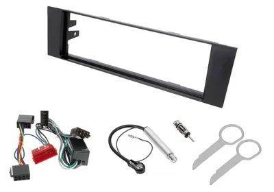 Produktbild von Audioproject A239 - Autoradio Radioblende Set 1 DIN kompatibel Audi A3 8P 8PA Bj. 2003 - 2007 Chorus Concert Radioadapter 2 Antennenadapter DIN Entriegelungsbügel