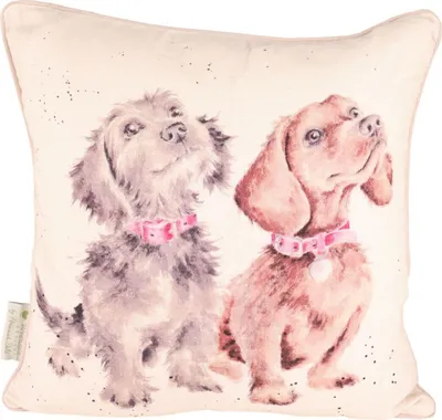 Produktbild von Wrendale Designs Baumwoll-Leinen Kissen Hunde Welpen