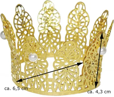 Produktbild von Prinzessin Krone "Goldmarie" mit Perlen | Gold