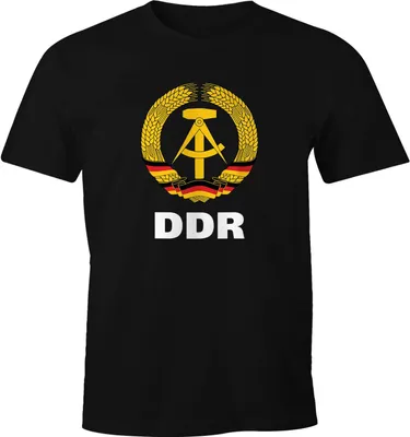 Produktbild von Herren T-Shirt WM DDR Nostalgie Fun-Shirt Moonworks® schwarz 3XL