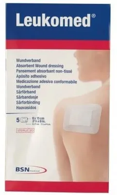 Productafbeelding van LEUKOMED wondverband voor postoperatieve verzorging, niet-geweven materiaal, 8 x 15 cm