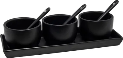 Produktbild von Dip-Set - Schwarz - Porzellan - 7-teilig