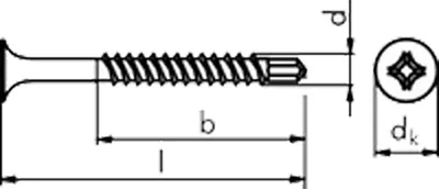Produktbild von ACP Gipsplattenschrauben TG 3,9x25mm Großgewinde (250 Stück)