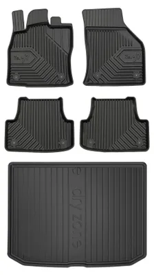 Productafbeelding van Rubberen automatten + kofferbakmat voor Audi A3 Sportback 8V 2013-2020 (hatchback) – 5-delig, zwart, op maat – Wielganizator
