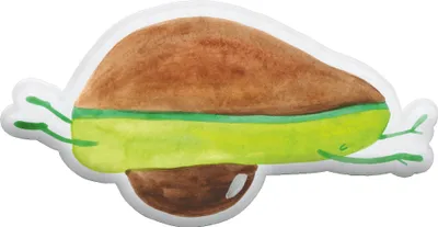 Produktbild von Mr. & Mrs. Panda Kissen Plüschtier Avocado Yoga 45 cm - Weiß - Geschenk, Dekokissen, Hilfe, Kuscheltier, Zierkissen, Sport, Stofftier, Humor, Haha, Bauch