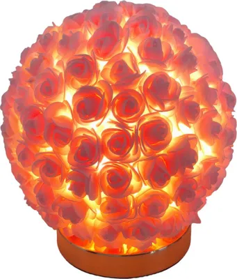 Produktbild von Rosen lampe, Kreative LED Tischlampe mit Rosenblättern, USB, 3 Lichtfarben, Hochzeits- und Dekolampe