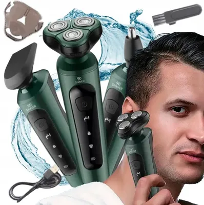 Produktbild von 4-in-1 Herrenrasierer Kabelloser Trimmer für Bart, Nase und Haare, wasserdicht