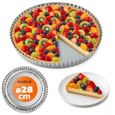 Zdjęcie produktu dla KADAX Blacha Okrągła Forma Do Pieczenia Tarty Ciast 28cm