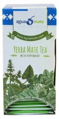 Image de Yerba Mate Aguamate(Kraus) Organic COCIDO Sachets 25 x 2 g MINT Menthe