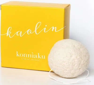 Produktbild von Konjac Schwamm mit Kaolin zur sanften Hautreinigung, vegan & biologisch abbaubar