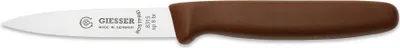 Produktbild von Giesser Messer Gemüsemesser Spickmesser Officemesser Klinge mittelspitz glatt - 8 cm, Braun