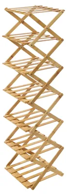 Imagen del producto de Estantería para zapatos, diseño de 7 niveles, construcción duradera de bambú, color madera