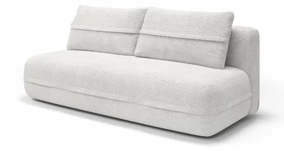 Zdjęcie produktu dla Rozkładana sofa Lento, tkanina lniana, kolor popielaty (CREMONA 02), dwuosobowa, szerokość 206 cm, z pojemnikiem na pościel