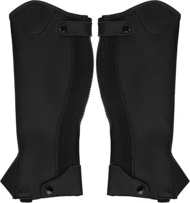 Productafbeelding van Dailygoods- Half Chaps Kinderen - Eenvoudig aan/uit met rits - Comfortabele bescherming - Polyurethanleer - Ergonomisch ontwerp - Geschikt voor paardrijden - Paardrijbroek