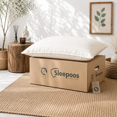 Produktbild von Sleepoos Baumwollkissen 50 x 70 cm, Beige, Füllmenge anpassbar