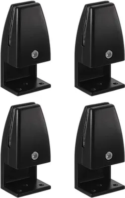 Immagine prodotto di Supporto per divisori da ufficio, 4 pezzi, nero, per pareti divisorie, 3-20 mm