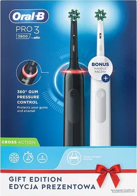 Produktbild von Elektrická zubná kefka Oral-B Pro3 3900 Duo Pack D505.523.3H 2 ks.
