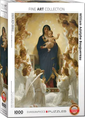 Produktbild von 1000 Teile Puzzle Jungfrau Maria mit Engeln von Bouguereau