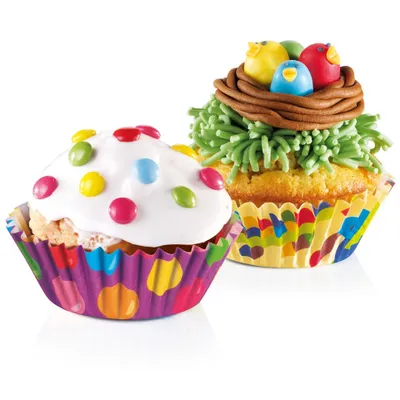 Obrázok produktu pre Tescoma 630608, Poháre pre cupcake / muffin, Kolo, Šikmý povrch, Viacfarebný, 30 mm, 6 cm