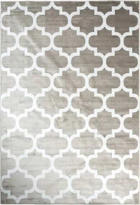 Produktbild von Teppich Wohnzimmer Schlafzimmer Kurzflor Klassisch Design Creme Beige Vintage 80 x 150 cm