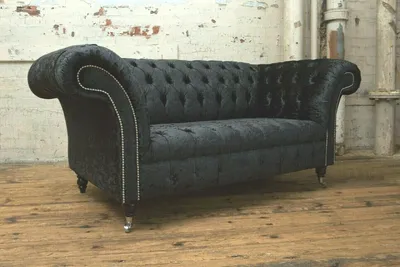 Produktbild von Luxus Chesterfield 2 Sitzer Couch Polster Sofa Textil Stoff Garnitur Neu Couchen