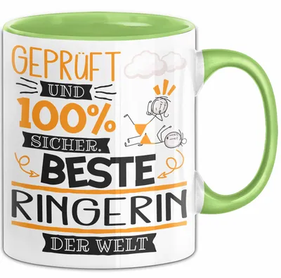 Produktbild von Beste Ringerin Der Welt Tasse Geschenk für Eine Ringerin  Und Sicher Geschenkidee Geburtstag Weihnachten (Grün)