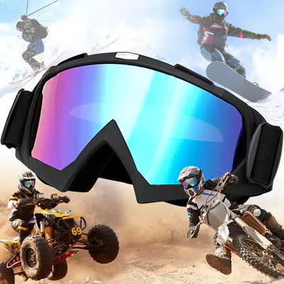 Produktbild von Snowboardbrille, sphärische Linse, Antibeschlag, geeignet für Brillenträger, für Outdoor-Sportarten