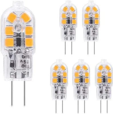 Productafbeelding van LED-lampen, warm wit licht, set van 6 stuks, 12V AC/DC, 360 graden, bureaulampen