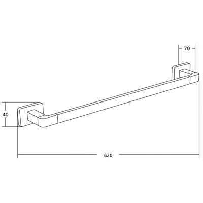 Zdjęcie produktu dla Mexen Asis wieszak na ręcznik, czarny - 7017624-70