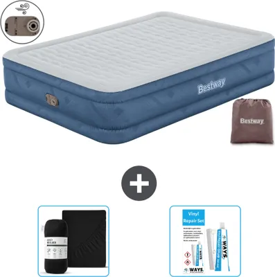 Produktbild von Bestway Luftmatratze - 2-Personen - 152 x 203 x 46 cm - Grau - Inklusive Zubehör