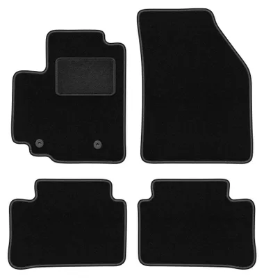 Produktbild von Velours-Fußmatten für Opel Agila B 2008-2014 (Schrägheck) – 4-tlg, Schwarz, passgenau – Wielganizator LUX