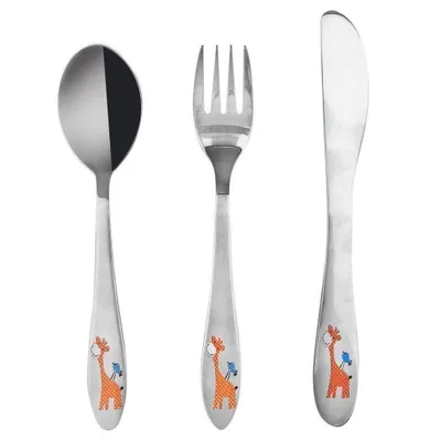 Immagine prodotto di ORION posate per bambini cucchiaio forchetta coltello 3 pezzi