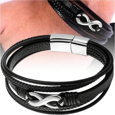 Produktbild von J&W Herrenarmband Mollarta schwarz One size