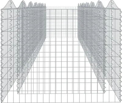 Obrázok produktu pre vidaXL Gabionové vyvýšené lôžko s vysokým oblúkom 600x100x100 cm Pozinkované železo