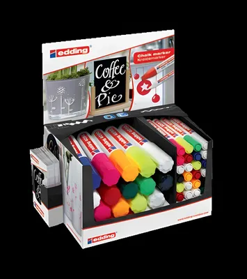 Produktbild von Edding Kreidemarker 4090-4095 44er-Display sortiert