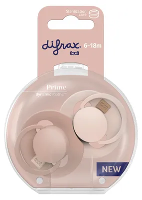 Productafbeelding van Difrax Lovi Fopspeen 6-18 maand Nude/Blush (2 stuk)
