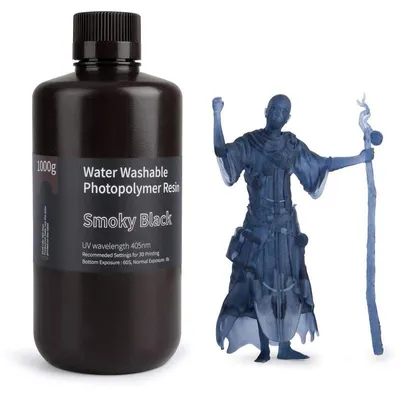Obrázek produktu pro ELEGOO Water-washable Resin 1KG, Smoky Black
