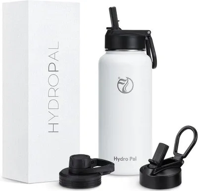 Immagine prodotto di Borraccia termica in acciaio inossidabile - 750 ml, 1 l, 1,2 l - bianca - senza BPA