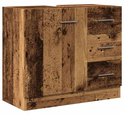 Image de vidaXL Meuble sous-lavabo imitation vieux bois 63x30x54 cm Bois composite