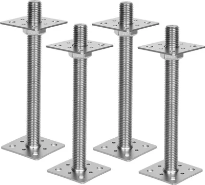 Produktbild von Vigevee 4er Set Stützenfüße höhenverstellbar 30–250 mm aus Stahl zum Aufschrauben Silber
