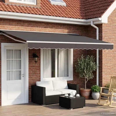 Immagine prodotto di Tenda da sole a scomparsa manuale vidaXL, antracite, 4,5 × 3 m