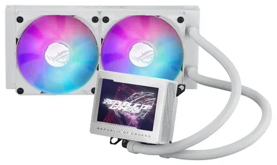 Produktbild von ASUS ROG RYUJIN III 240 ARGB White Edition, All-in-One-Flüssigkeitskühler, 12 cm, Weiß