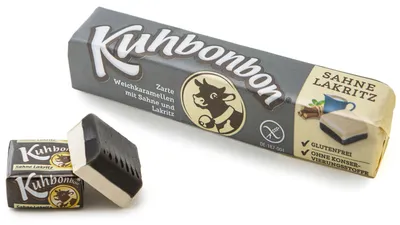 Produktbild von Kuhbonbon Sahne Lakritz 72g